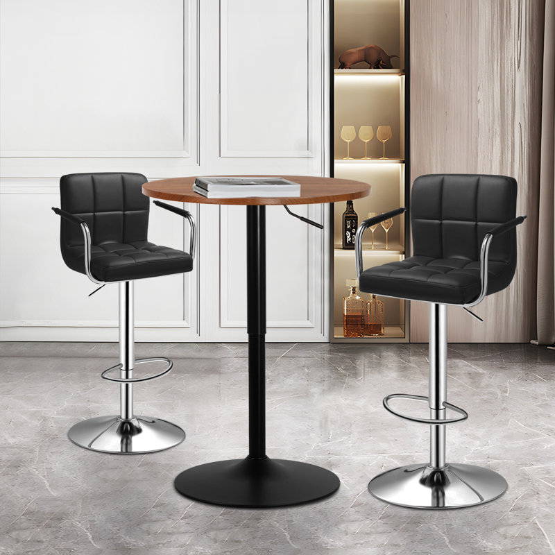 Westmoor Dining Set, Black, Red, 23.5"L x 23.5"W
