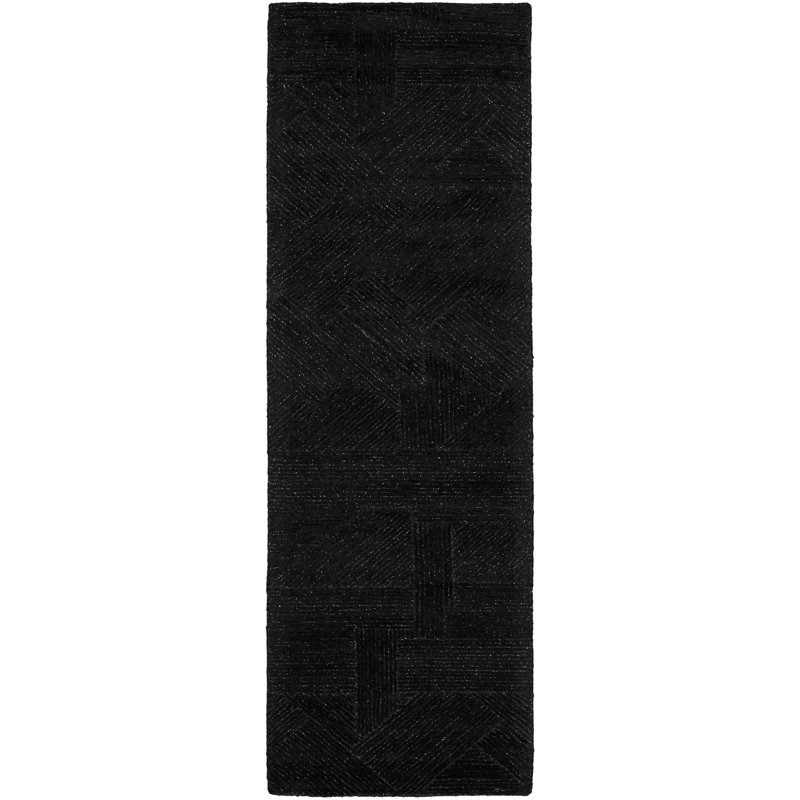 Castone Handmade Wool Geometric Area Rug, Runner 2'3" x 8'