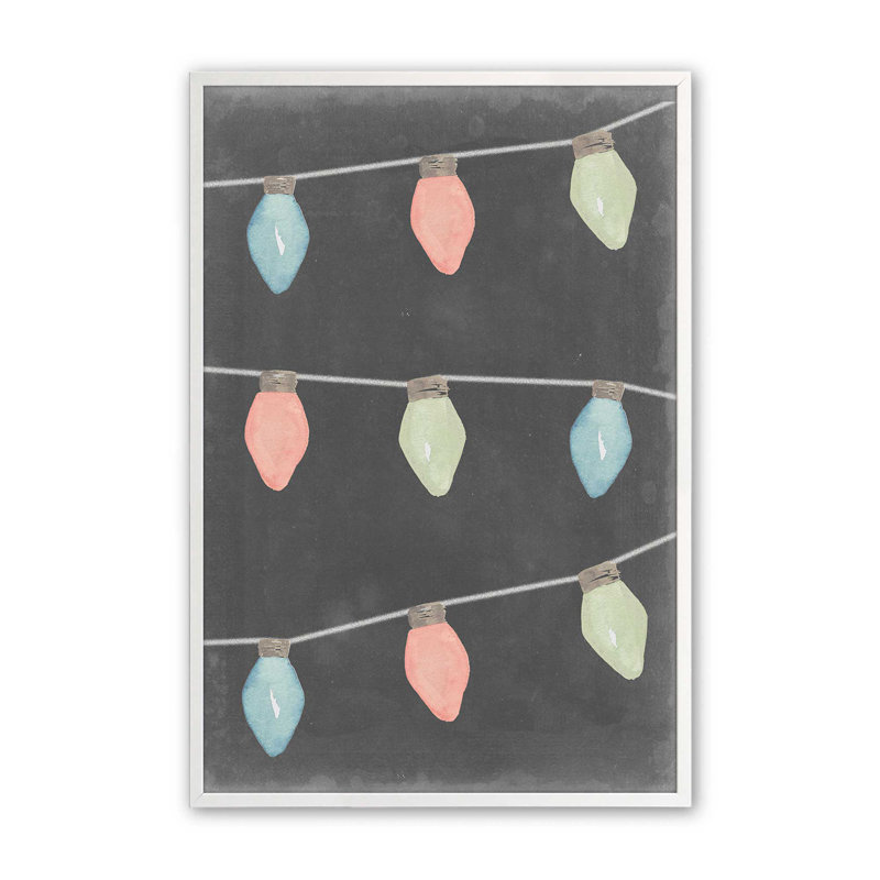 Cozy Christmas Glow Print dans un cadre, Cadre opaque blanc, H 21 po x l 17 po