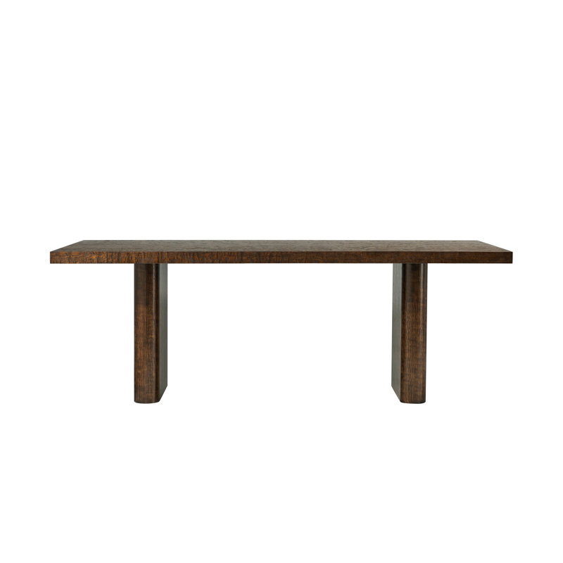 Kesden Extendable Ash Solid Wood Dining Table, Pyramid Brown