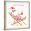 Santa On The Beach - Single Picture Frame Painting-52137699