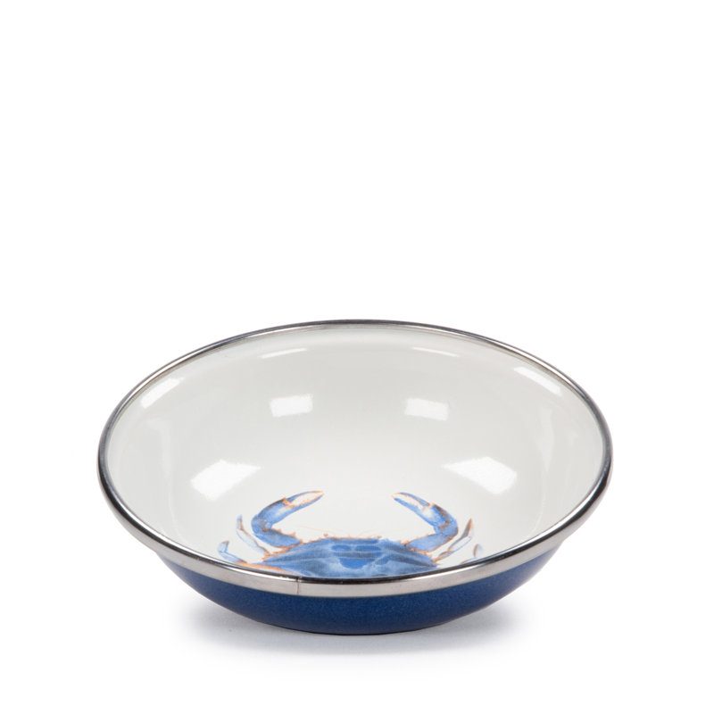 Golden Rabbit Enamelware Blue Crab 4 Oz. Tasting Dishes, Set of 6