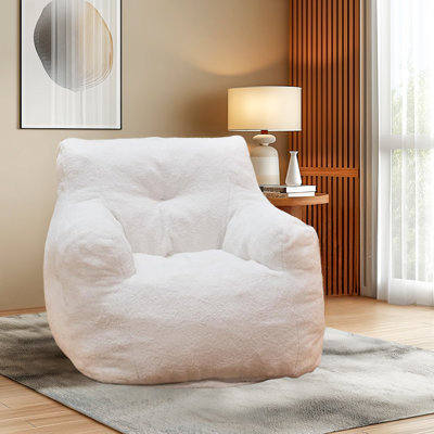 Fauteuil à billes, fauteuil à billes avec accoudoirs, canapé moelleux et paresseux avec dossier, fauteuils à billes confortables avec main courante pour chambre à coucher, appartement, salon