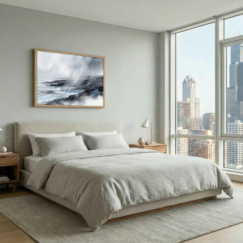 «Ocean Storm», reproduction d'art sur toile, ensemble de 1, Natural, 18"H x 24"W