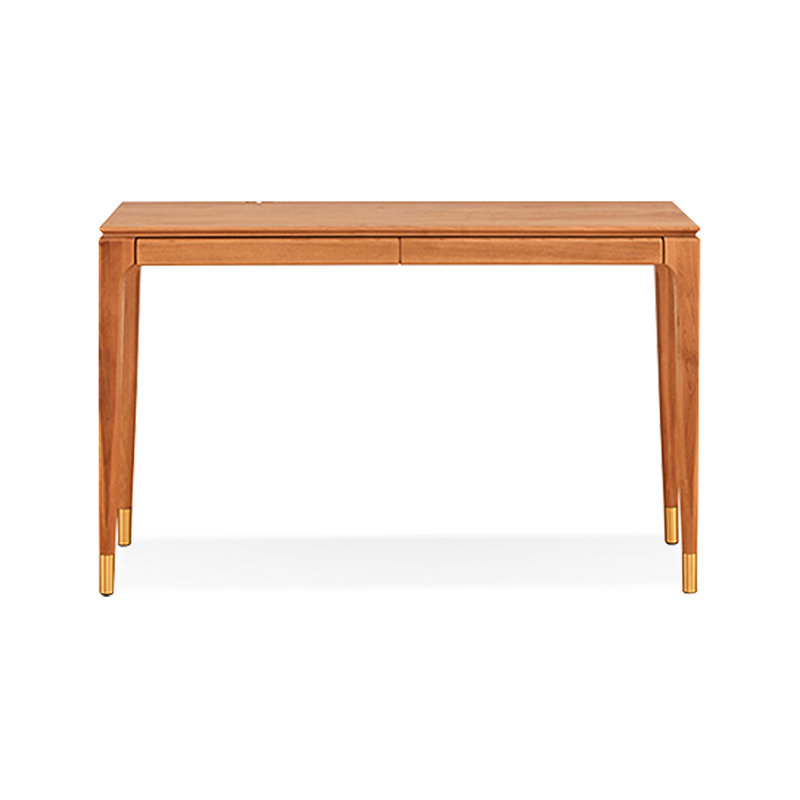 Bureau d'écriture avec tiroirs Cherry, Cerisier, H 29,53 po x l 70,87 po x P 15,75 po
