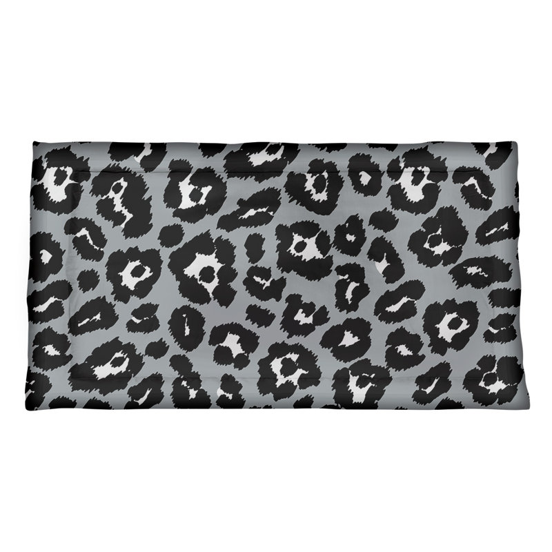 Taie décorative à imprimé léopard Oakland football, Microfibre, Très grand, Argent