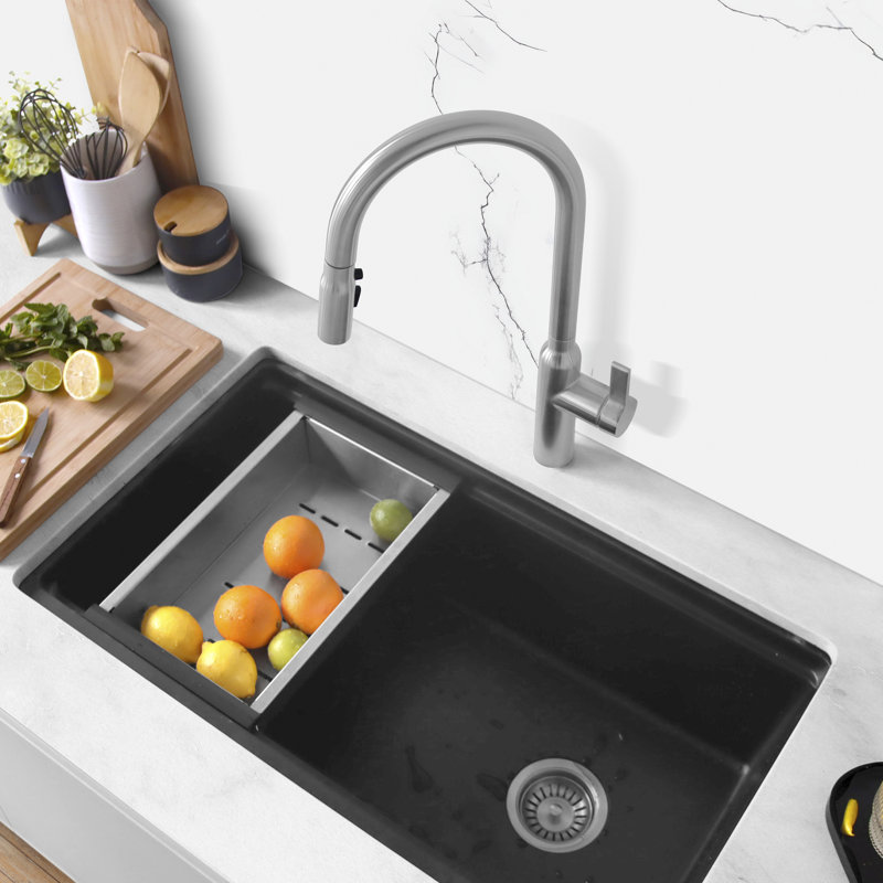 Modern Faucet Stylish Napoli One-Handle Stainless Steel Pull Down Kitchen Faucet, Brushed Stainless Steel