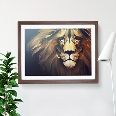 Tranquil Lion Abstract - Single Picture Frame Print