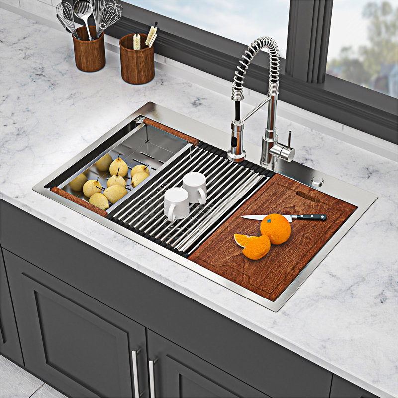 Topmount Drop In Kitchen Sink Double Bowl