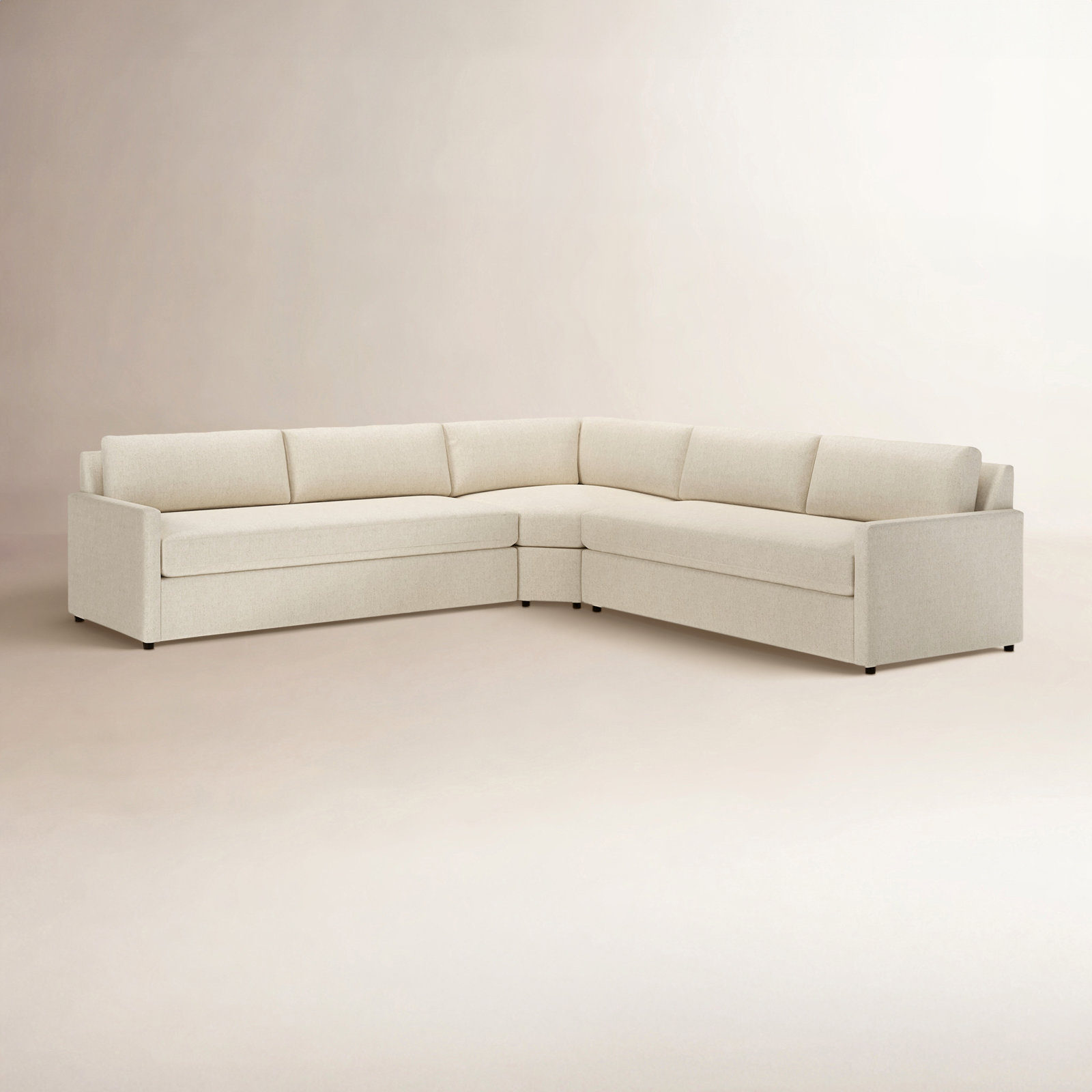 Damari Sectional, John Sepia Performance Linen Blend