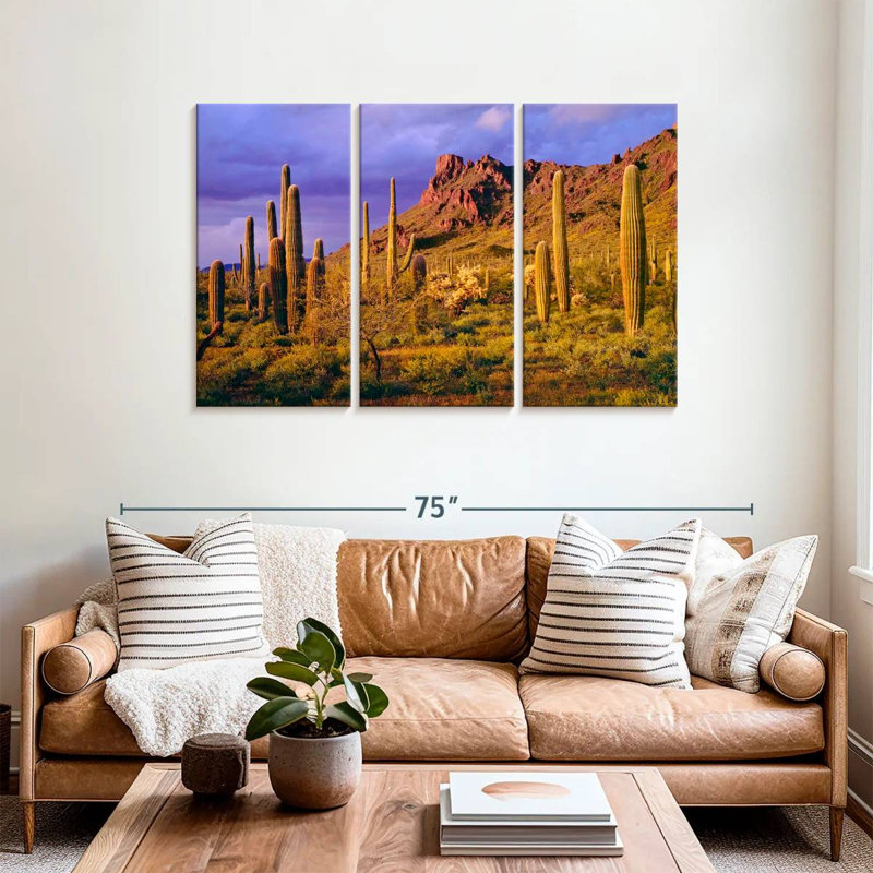 Harnek Arizona Cactus Plants, H 36 po x l 57 po