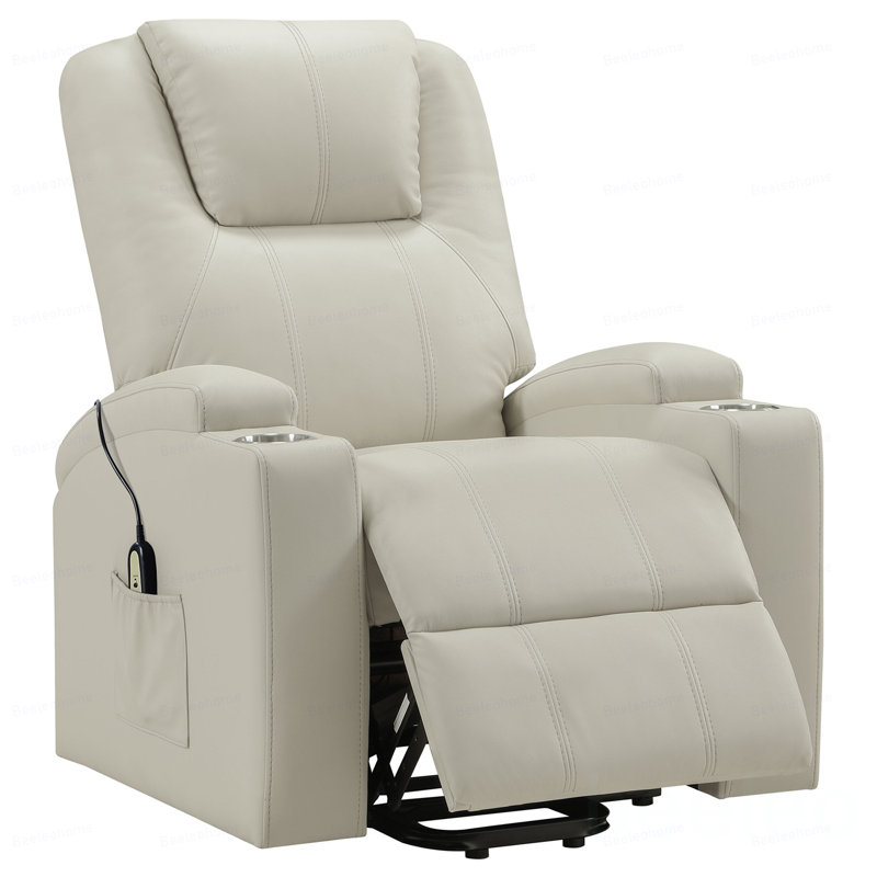 Fauteuil inclinable de massage Macklin Ivory, Blanc