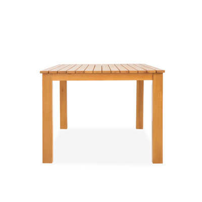76"W Solid Wood Patio Dining Table