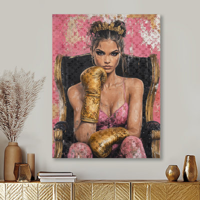 Focus and Win Boxing Babe - Boss, art mural