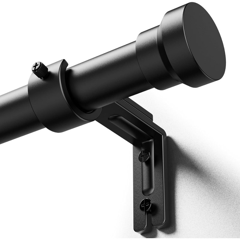 Black Extra Long Window Treatment Rods