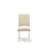 5 Piece Dining Table Set for 4 Includes a Square Kitchen Table and 4 Light Beige Linen Fabric Upholstered Parson Chairs, Linen White-967615959-967615958-1033272026