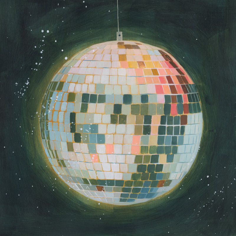 Neon Disco II by Grace Popp - Wrapped Canvas Print, 30 cm H x 30 cm W