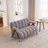 Azareu 60”Wide 2 seat Upholstered Tufted Boucle Arm Loveseat with Wooden Armrests-1258656925