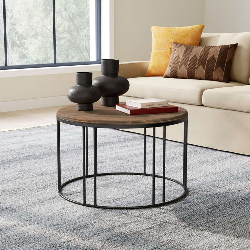 Abraxas Solid Wood Top Coffee Table
