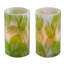 Bougies à cire à DEL en forme de feuille - 2 pièces
