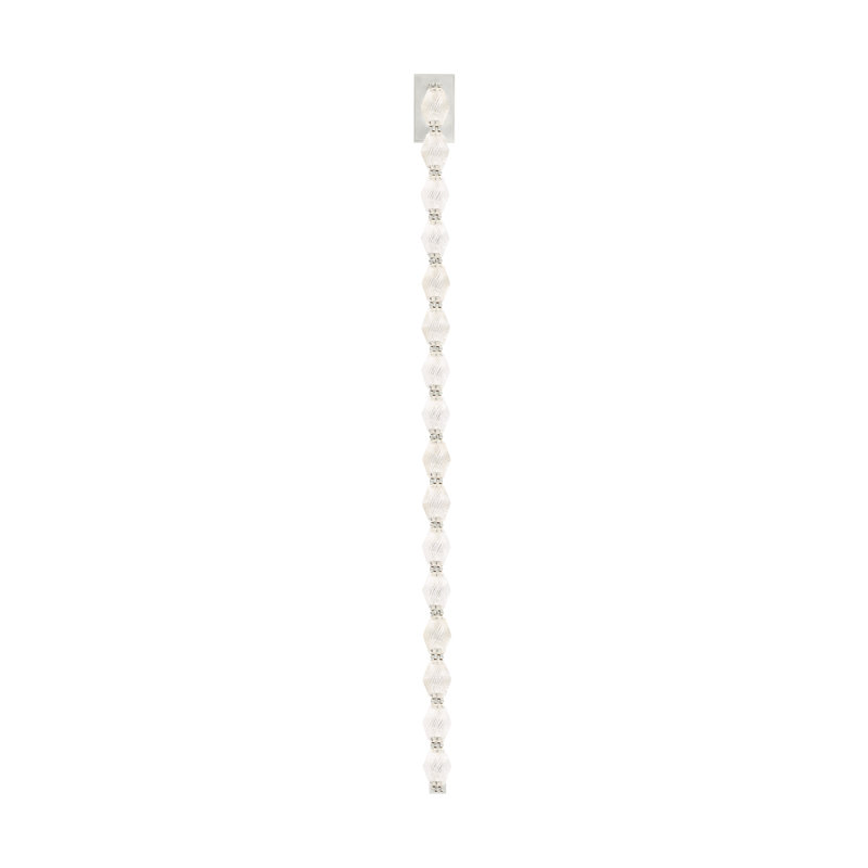 Collier LED Armed Sconce, Polished Nickel, 28"
