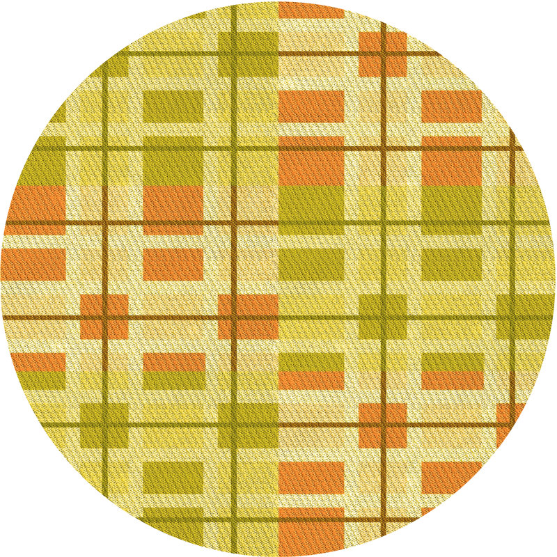 Performance Wool Geometric Indoor Rug, Round 6'