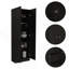 Armoire garde-manger multi-rangement, cinq tablettes, armoire double porte - noir-125915881