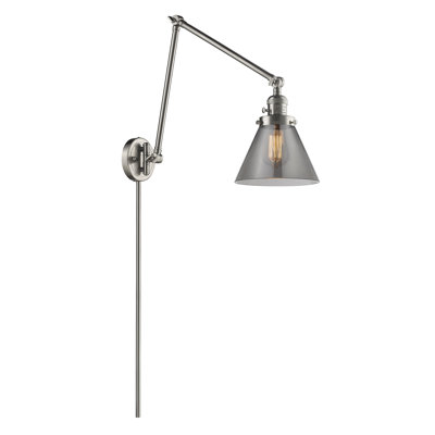 Lampe murale avec bras pivotant 1 lumière Cone