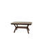 Table rectangulaire contemporaine avec étagère - Finition en bois massif moderne pour la salle à manger