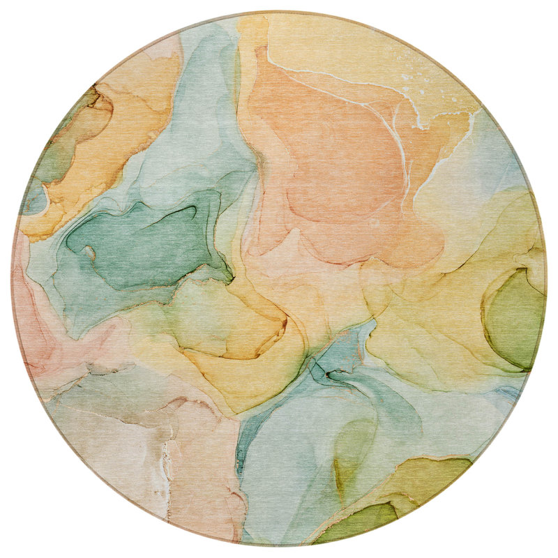 Tapis d'intérieur rond 8 po