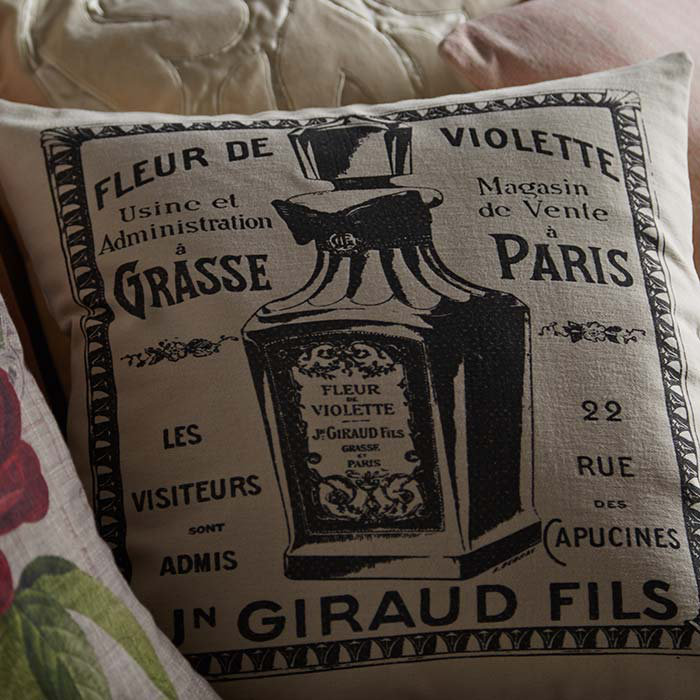 Cotton Blend Reversible Throw Pillow