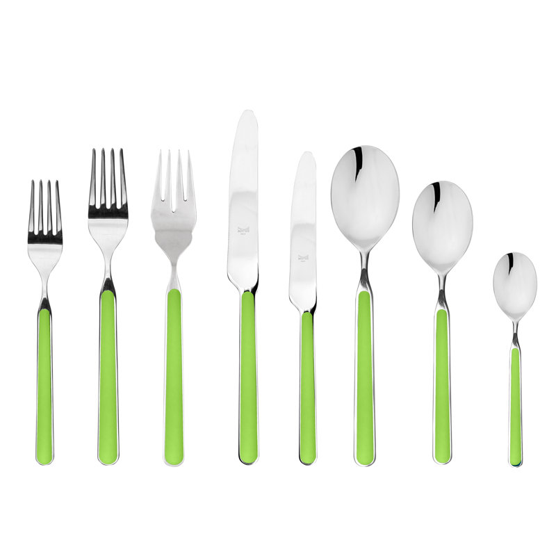Ensemble de couverts Fantasia - 54 pièces - Vert acide, Vert acide