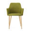 2 chaises de salle à manger - Structure en fer avec finition en bois et revêtement en tissu de qualité (2) Revêtement luxueux