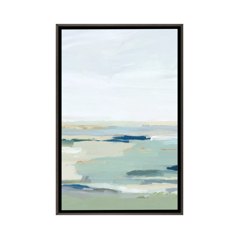 «Burbank II» par Isabelle Z - reproduction d'art, H 48 po x l 32 po x P 1,5 po, Toile encadrée de bois rustique foncé