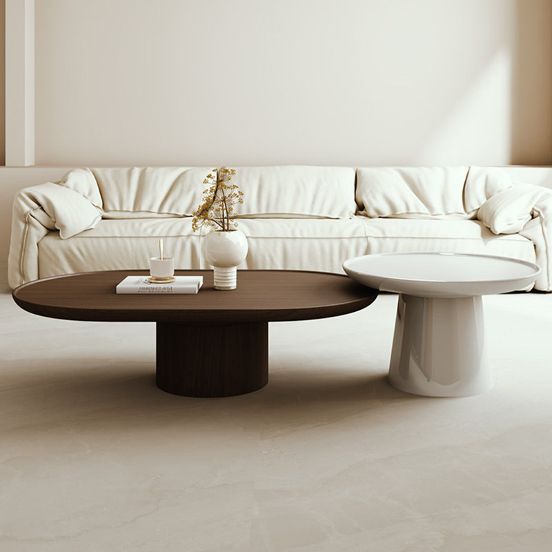 Table basse ovale minimaliste de style italien
