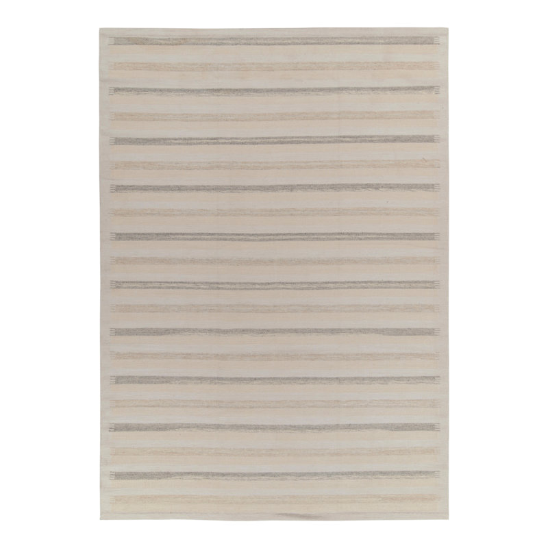 Scandinavian Wool Geometric Area Rug, Rectangle 10' x 14'
