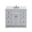 Meuble-lavabo simple 39 po avec plateau en quartz d'ingénierie Astred-17586773-17586774
