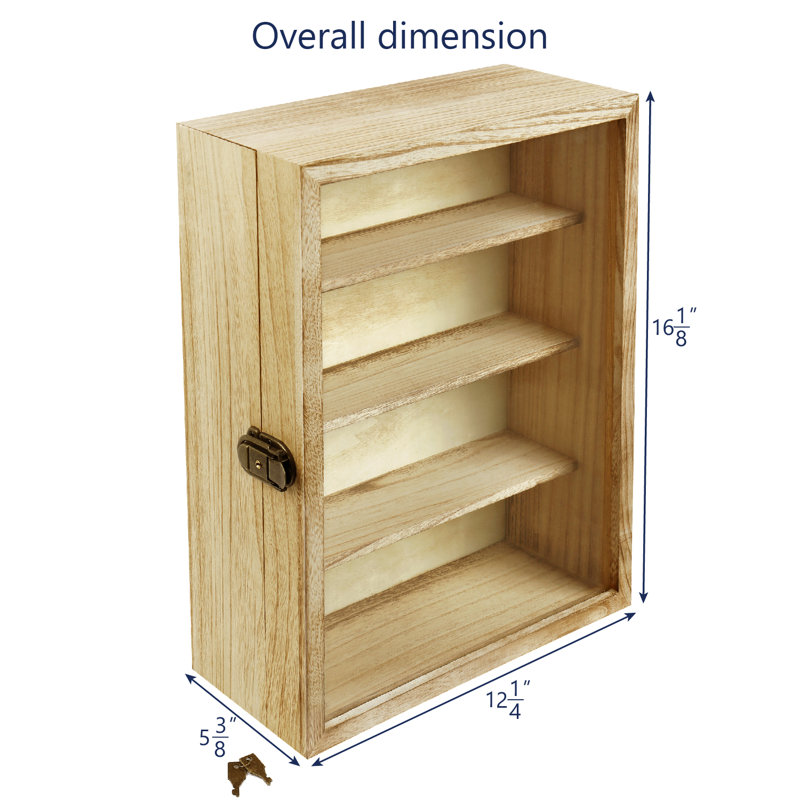 Haimar 16.1'' H x 12.2'' W Wood Trophy Display Case
