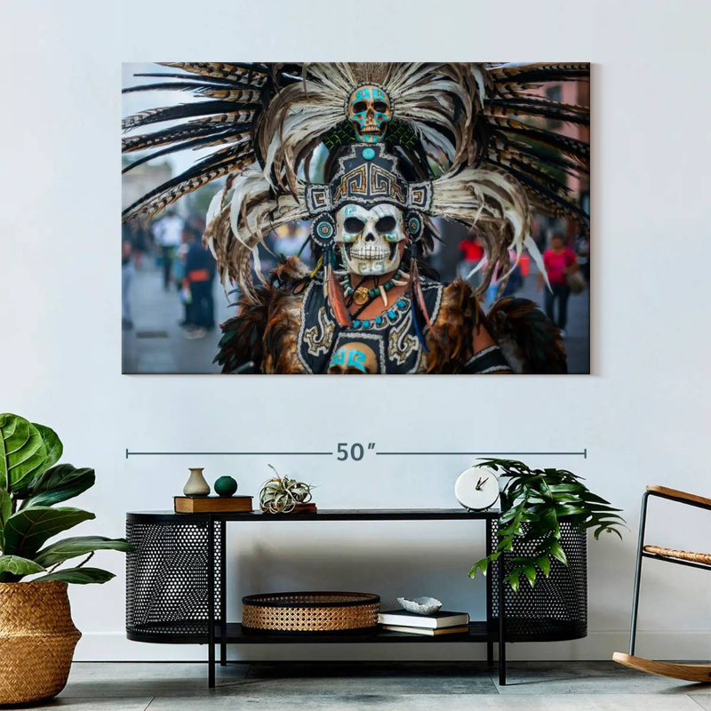 Kerner Pre-Hispanic Mask, 34" H x 51" W