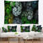 Tapisserie abstraite en spirales de fleurs exotiques et claires-28494422
