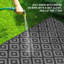 Tapis noir et gris réversible pour l'extérieur