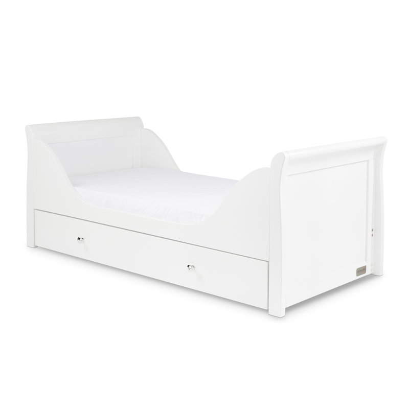 Snowdon Classic Cot Bed and Fibre Mattress  - White