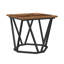 Side Table Set 2 pcs Engineered Wood and Steel Living Room Furniture-1407721752