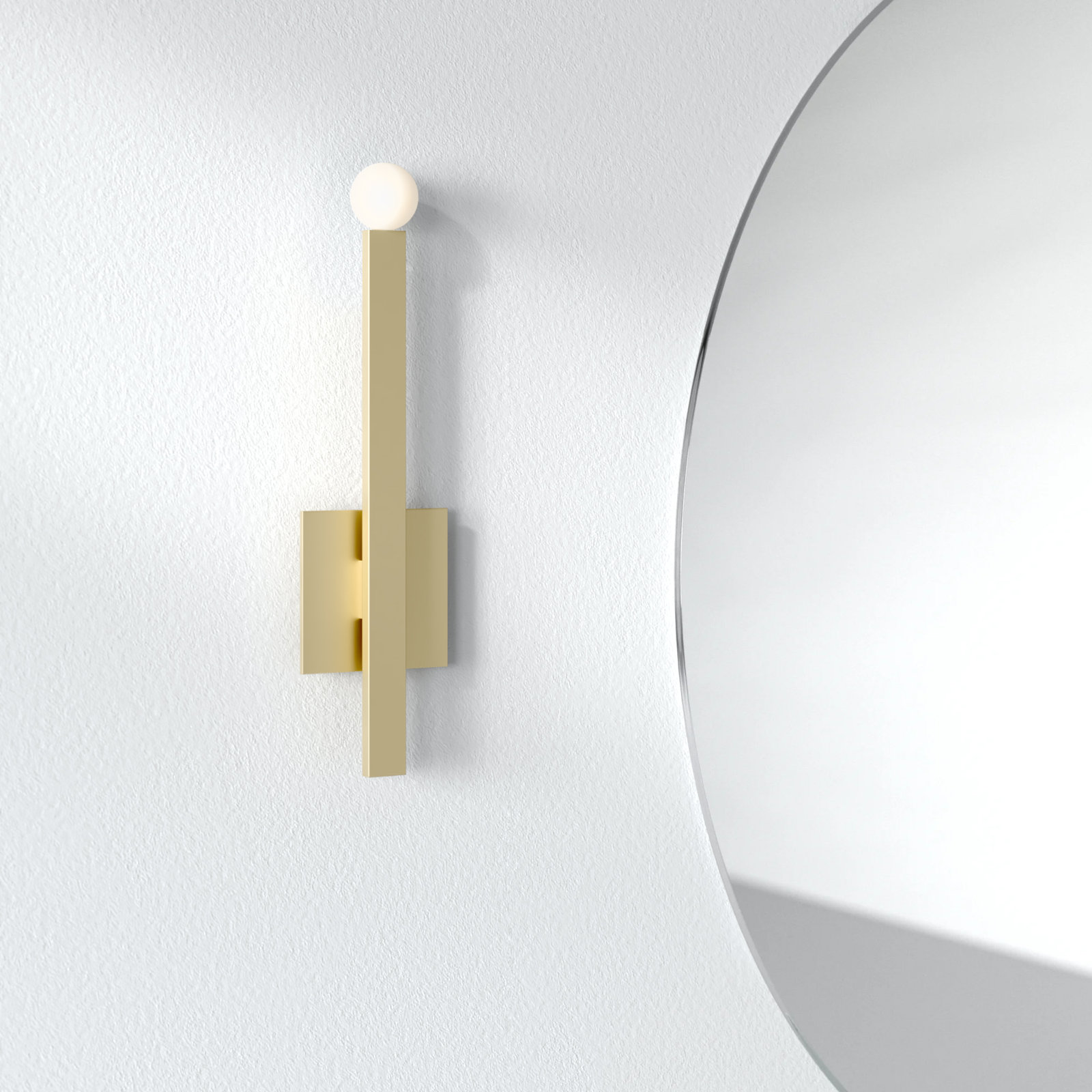 Peary Single Light Dimmable Wallchiere, Aged Brass