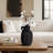 Keraun Modern Terracotta Pottery Vase with Handle - Minimalist Decorative Vessel in Sleek Sculptural Silhouette Made from Artisan Clay for Contemporary Home Decor and Stylish Shelf or Tabletop Display-395507480