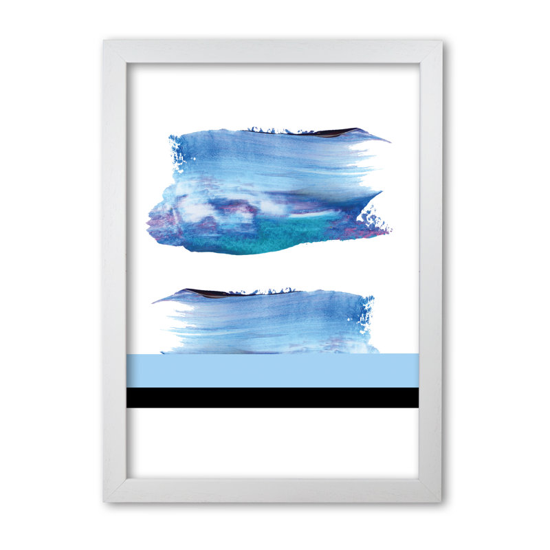 Blue And Purple Abstract Paint Strokes - Single Picture Frame Print, No Frame, 30 cm H x 21 cm W x 1 cm D