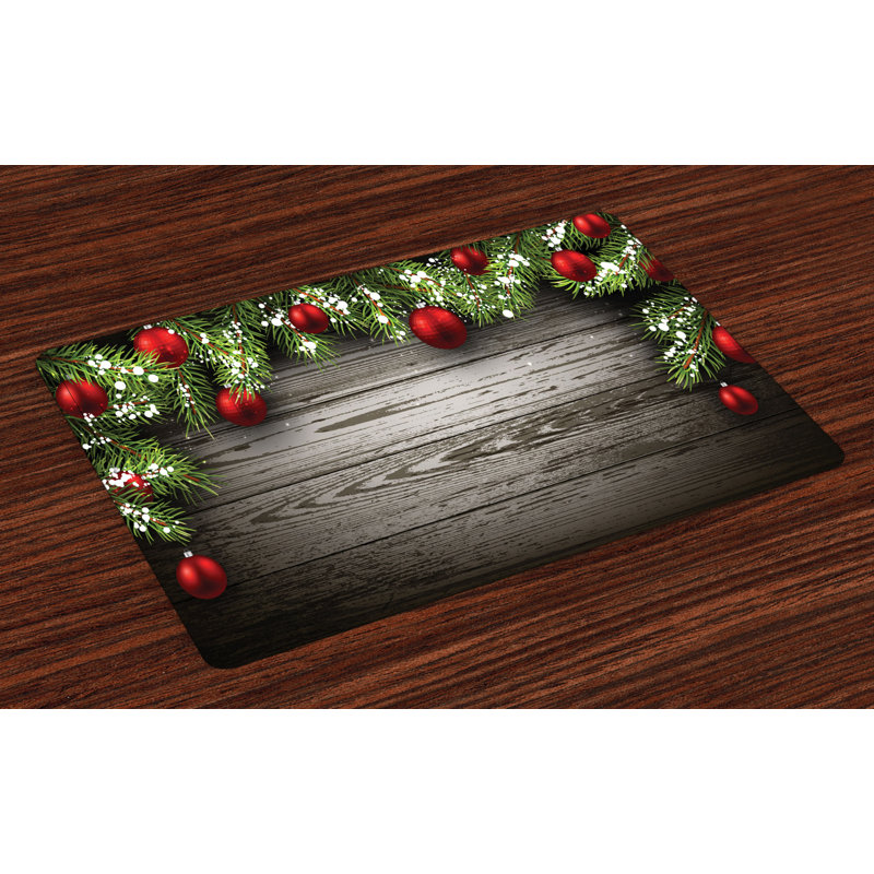Norcross Christmas Balls Fir Branch Placemat