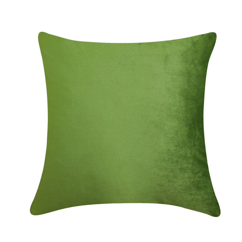 Plain Velvet Pillow Covers Solid Colour Throw Pillow, Apple Green, 20" x 20"