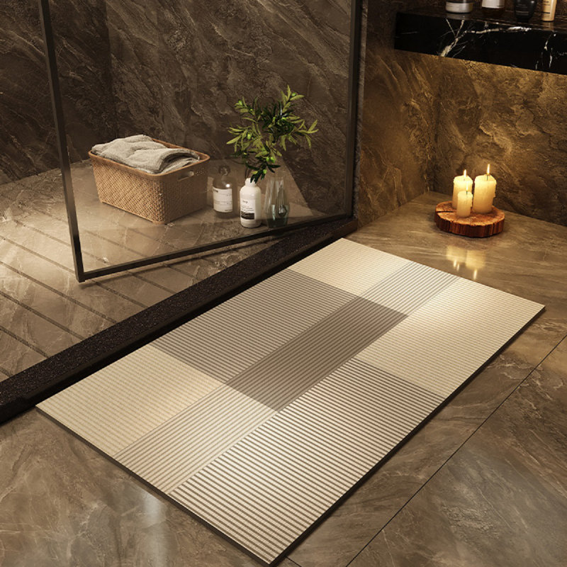 Tapis de salle de bain en pierre Diatomaceous Earth