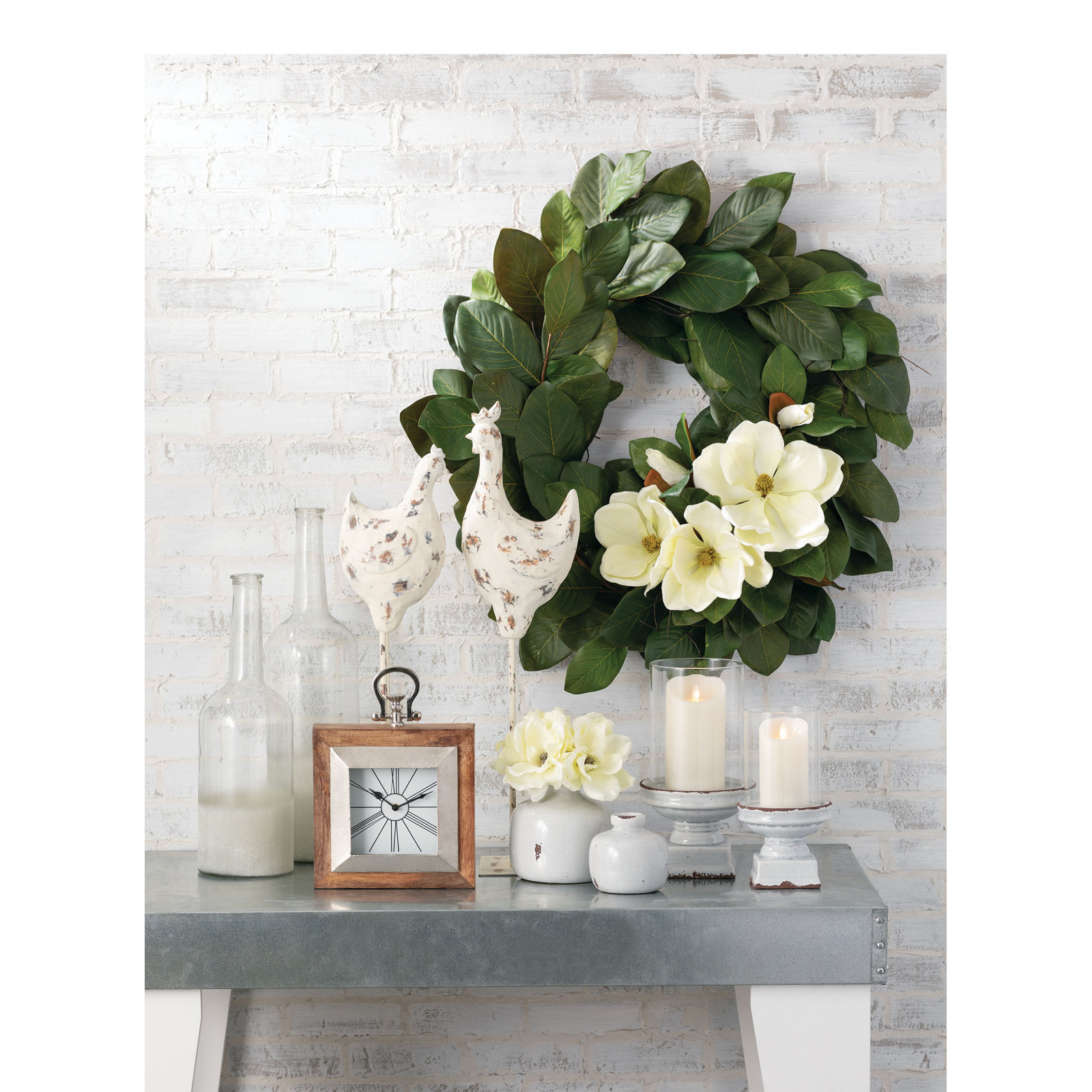Allport 72'' in. Faux Magnolia Garland